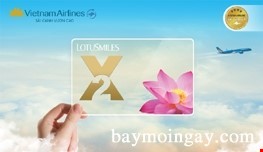 Vietnamairlines mua vé online, nhân hai dặm thưởng